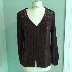 NWOT American Eagle Outfitters Crochet Purple Top